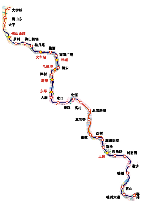 佛山地铁3号线线路图
