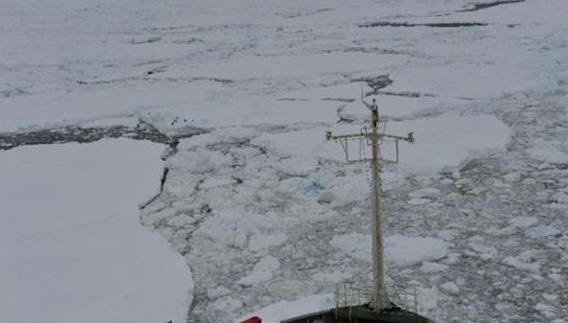 雪龙号救援俄客轮受阻