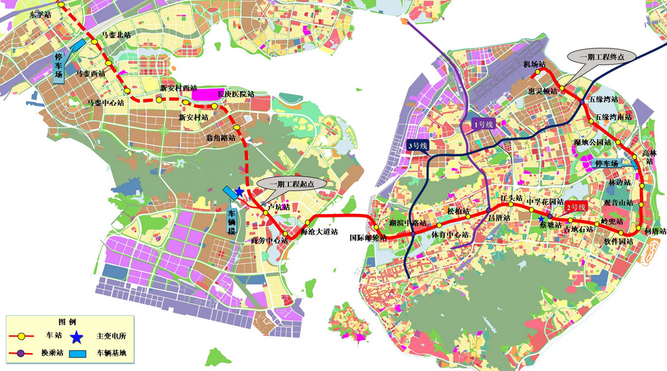 厦门市轨道交通2号线线路图