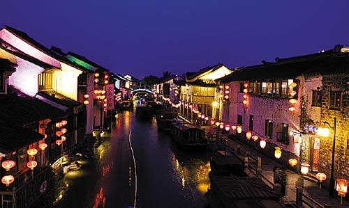 桨声灯影 苏州夜山塘(组图)1