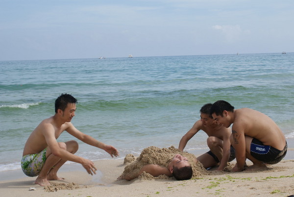 三亚大东海街拍美女3