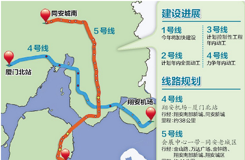 厦门地铁5号线线路图1