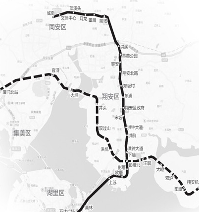 厦门地铁5号线线路规划1