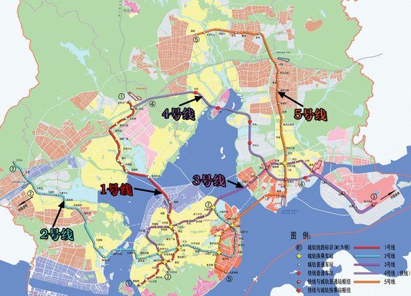 厦门地铁线路规划图1