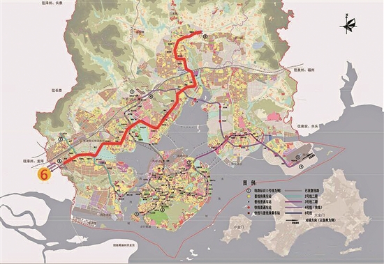 厦门地铁6号线规划图1