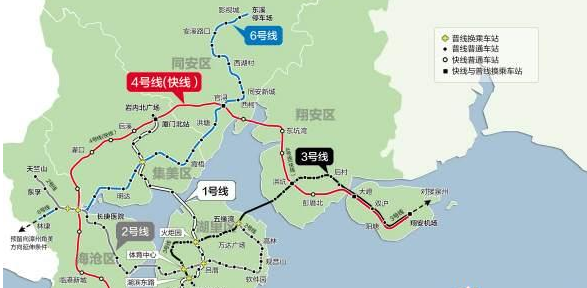 厦门地铁6号线线路首次公布2