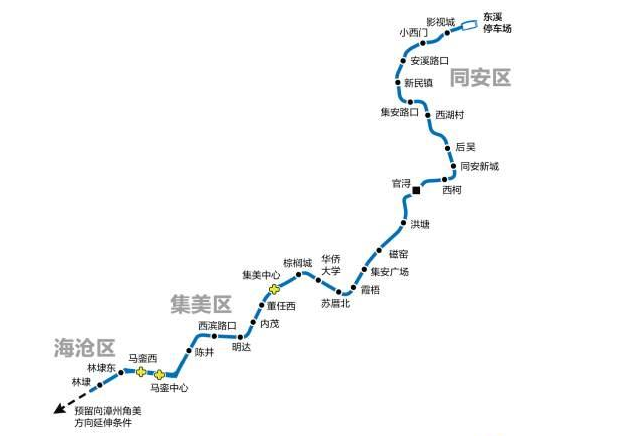 厦门地铁6号线线路图1