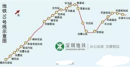 深圳地铁10号线规划图1