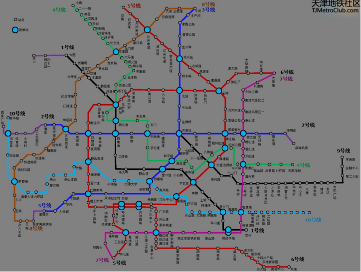 天津地铁7号线一期线路图1