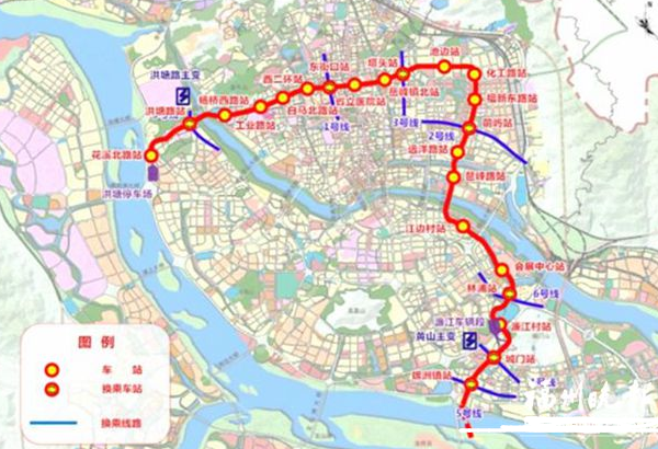 福州地铁4号线站点规划