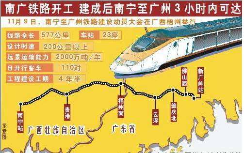 南广高铁线路图及站点分布1