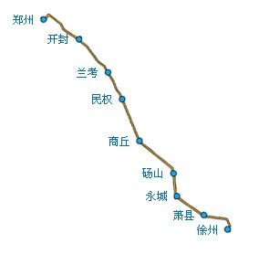 郑徐高铁路线图1