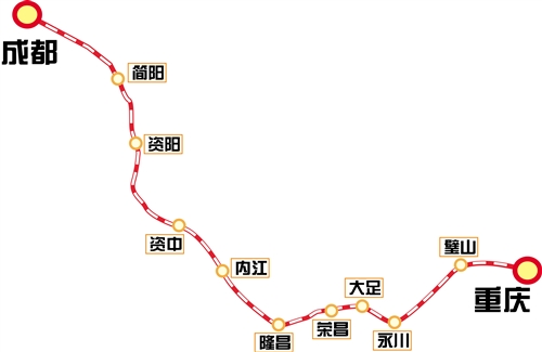 成渝客专线路图1