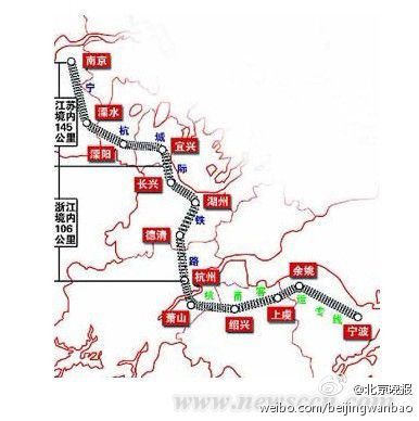 宁杭高铁线路图最新资料1