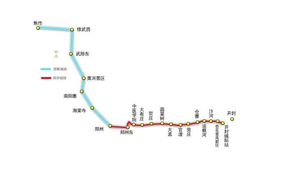 郑开城际铁路站点公布1