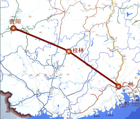 贵广高铁线最新线路图1