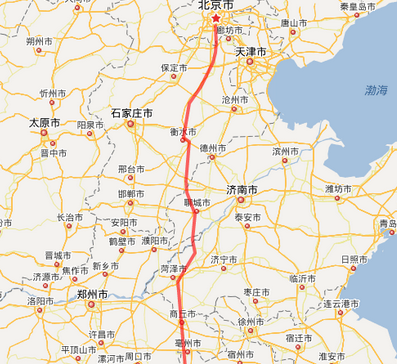 京九高铁最新线路图1