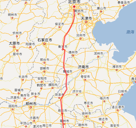 京九高铁规划线路图1