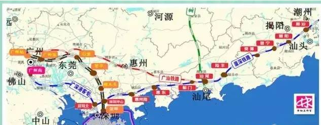 广汕铁路惠州段线路图1