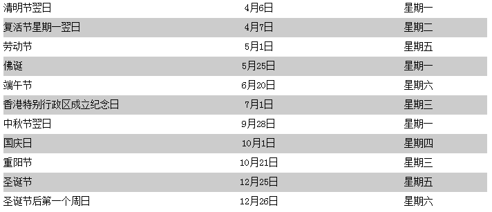 2015香港中秋节放假吗1