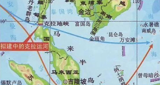 泰国克拉运河地图