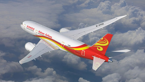 海南航空今日开通长沙至洛杉矶航线1
