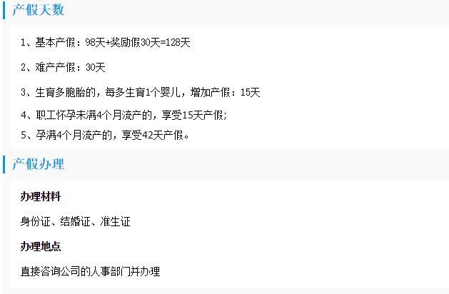 2016年陪产假最新规定2