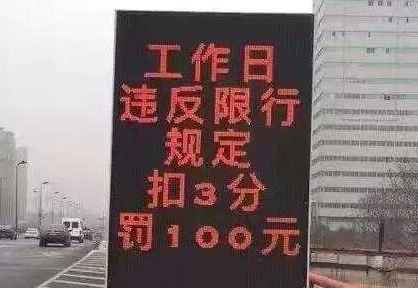 2017北京限行处罚